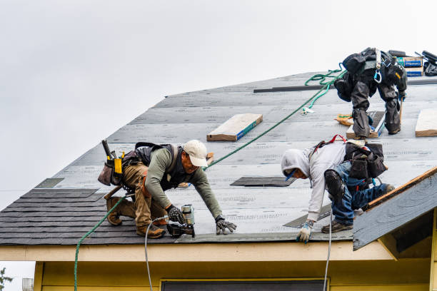 Professional Gutter Installation technician working in Pennington, NJ